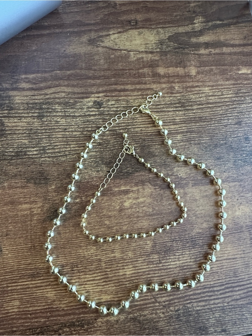 Uncommon James Gold Beaded Necklace and Bracelet Set